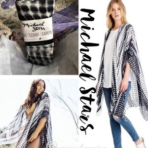 Michael Stars Black & White Alligator Print Sarong